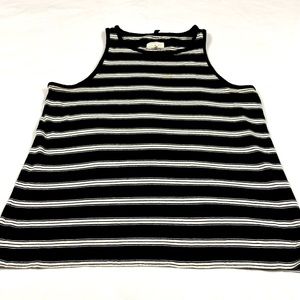 Lou & Grey women’s black and white striped tank top size large